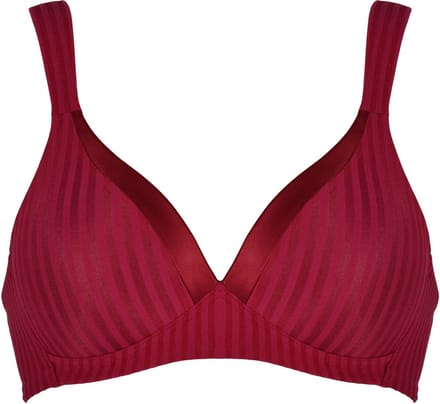 Naturana - Soft bh met strepen - 5247 - Burgundy - 85B