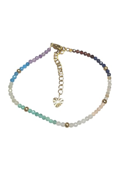 Mini edelsteen armband verstelbaar.