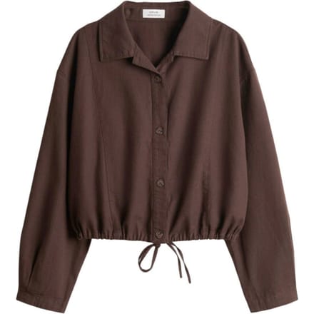 Hemdjack van mix van katoen en linnen relaxed fit model 'Formente'