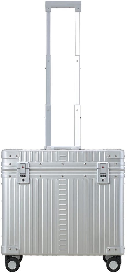 Aleon Klassieke Pilotentrolley van aluminium, 44 cm - Harde bagage - TSA slot - platinum