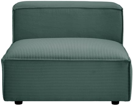 Vente-unique Fauteuil in groen ribfluweel RUZOLO