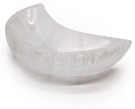 Selenite Moon Bowl - 15cm