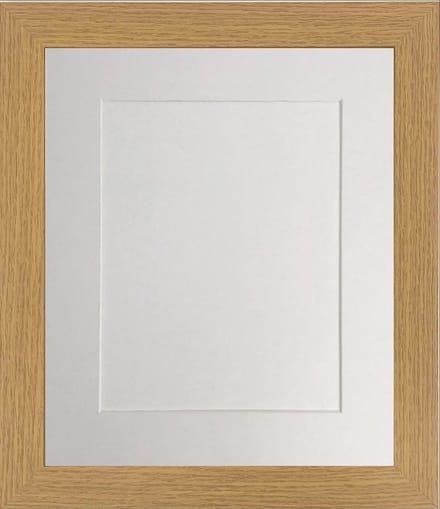 Eiken fotolijst A4 met witte houder - 20 x 16 cm