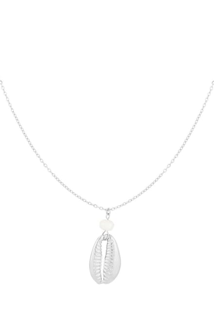 Bijoutheek Collier Schelp En Parel Zilver