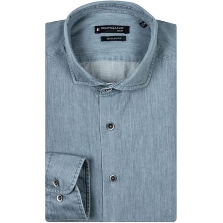 Giordano Overhemd Row Colorful Twill Licht Blauw / male