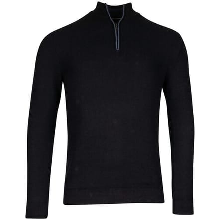 Baileys Trui Half Zip Structure Knit Navy / male