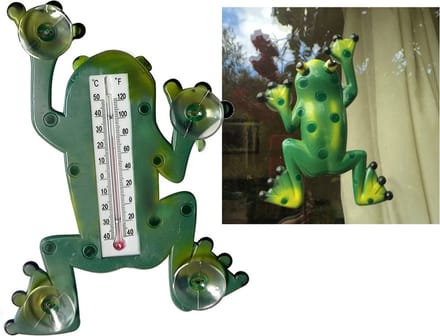 Merkloos Buitenraamthermometer - buiten thermometer - kikkerzuignappen - thermometer