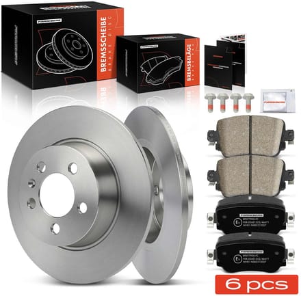 Frankberg 2x Remmen + 4x Remblokken Achteras voor Audi