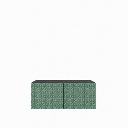 TV-kast Cali 1x100 cm (zwart + groen)