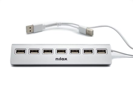USB Hub Nilox NXHU7ALU2 Grey
