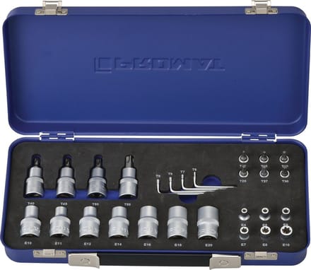 Promat dopsleutelset torx - 1/4" en 1/2" - 4000821186