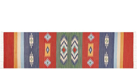 KAMARIS - Vloerkleed - Meerkleurig - 80 x 300 cm - Katoen