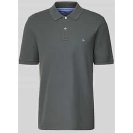 Fynch-Hatton Polo Uni Cotton Asphalt / male