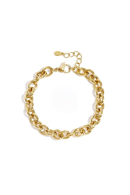Goudlief.nl Robuste schakelarmband - Goudkleur