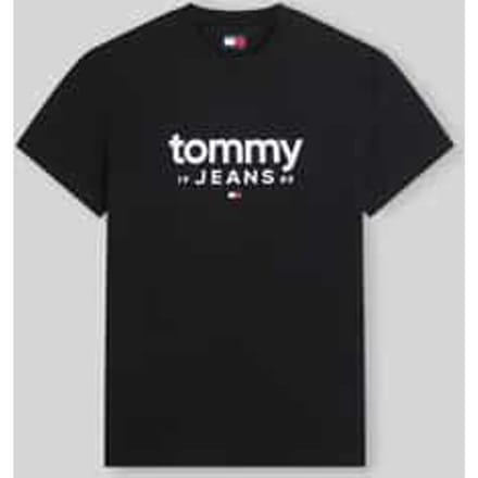 Tommy Jeans T-shirt Tjm Slim Graphic Tee Dm0dm23376 Bds Black Mannen Maat - XL