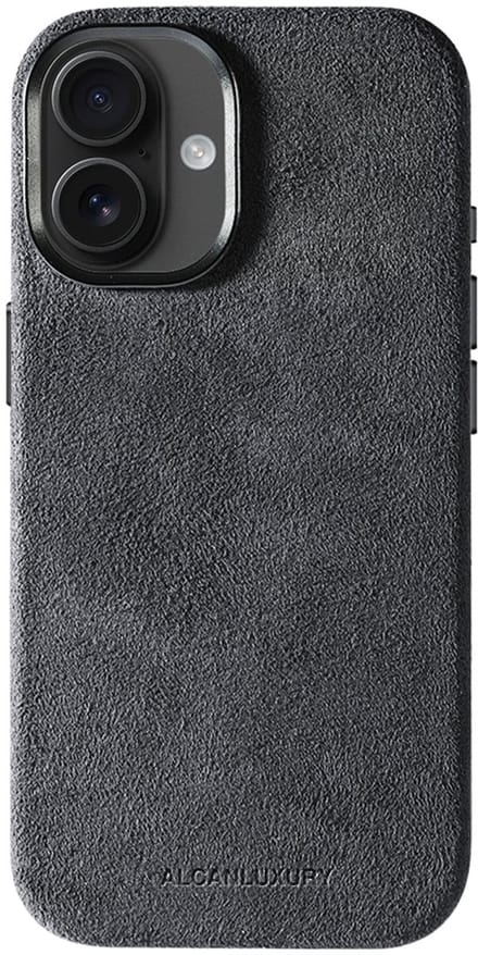 Alcanluxury Alcantara telefoonhoesje geschikt voor Apple iPhone 17 - Space Grey