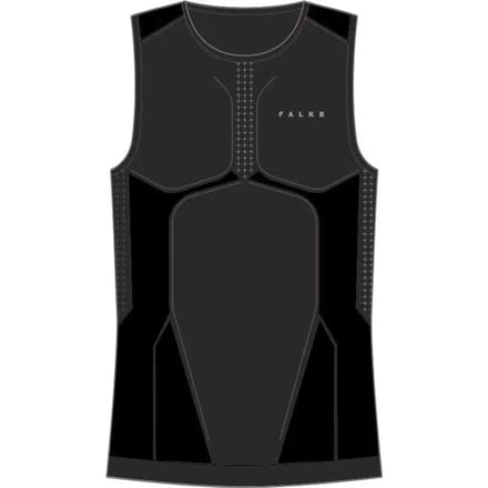 FALKE Warm Singlet sneldrogend functioneel materiaal mouwloze functioneel shirt heren zwart - maat S