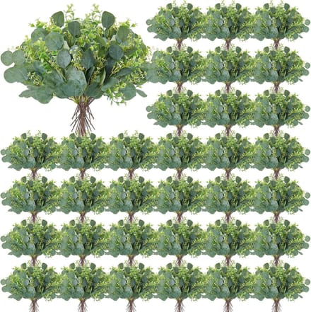 100 Stuks Nep-Eucalyptus Stengels - Kunstmatige Bladeren voor Bruiloften en Decoratie