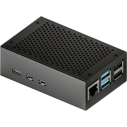 Joy-it RB-AlucaseP5-01B SBC-behuizing Raspberry Pi® Aluminium Zwart