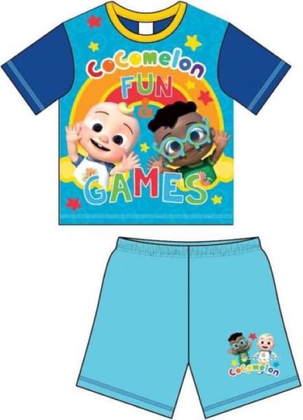Cocomelon - Shortama - Blauw - CoCo Melon - Pyjama - maat 86 - Korte broek en t-shirt