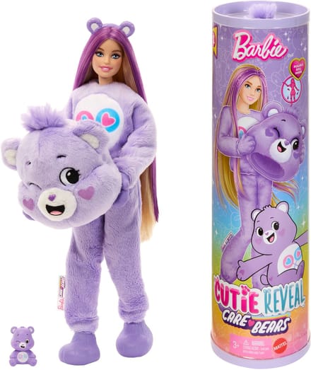 Barbie Cutie Reveal x Care Bears - Share Beer paars Speelpoppen