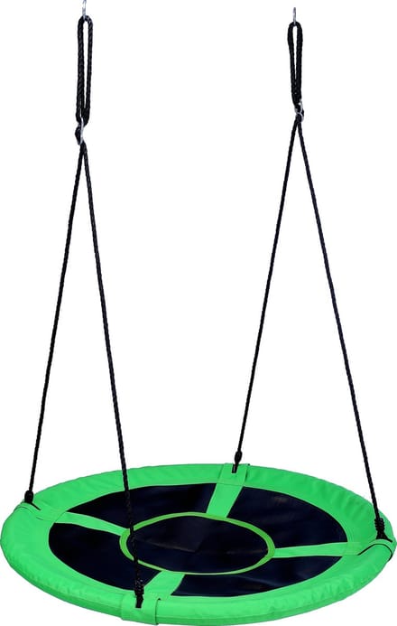 Adventure Buiten Nest schommel rond Ø 100cm- Groen- inclusief accessoires