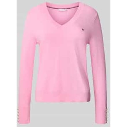 regular fit gebreide pullover van katoenmix