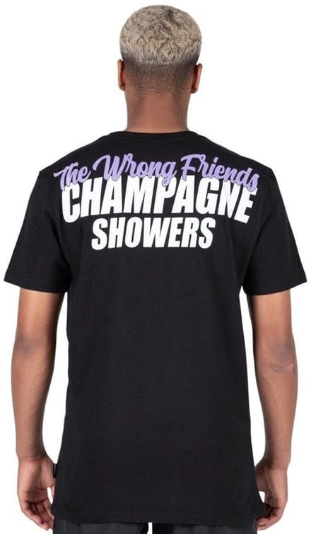 CHAMPAGNE SHOWERS T-SHIRT - BLACK S