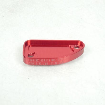 Rempompdeksel rood geanodiseerd voor motor Fantic 50 XM 09875005 MY23