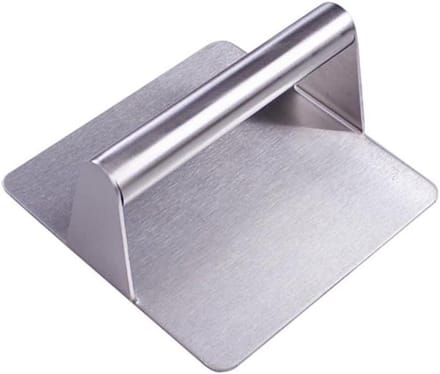 Hamburger Drukker - Burger Smasher - Pasteitjes Maken - Gelijkmatige Bereiding - Klein Vierkant - Zilver