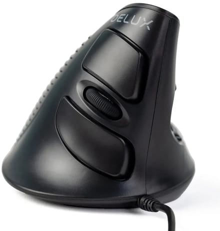 Delux M618XU Ergonomische Verticale Muis – USB Bedraad – Stille Klik – 6 Knoppen – 3200 DPI