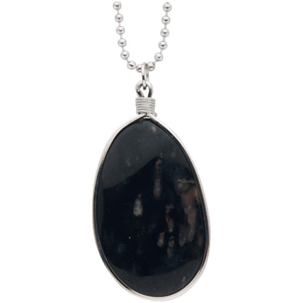 Behave - Lange ketting met hanger natuursteen - 91 cm - Modieuze statement ketting