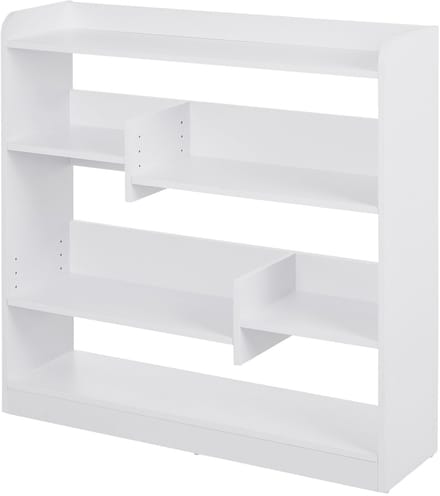 HOMCOM-Boekenplank-Hout-90x24x91cm-Wit