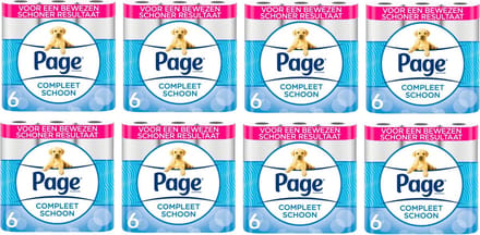 Page Compleet Schoon Toiletpapier - 8x6 rollen - Voordeelverpakking