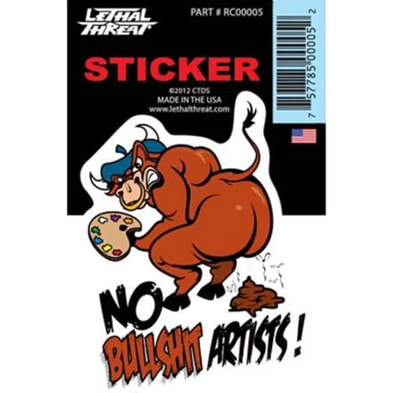 Motorfiets stickers Lethal Threat Mini Vilain Bull Shit
