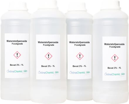 Waterstofperoxide 3% - Hydrogen peroxide - 4 X 1Liter