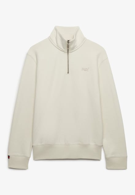 Superdry - Essential Logo Half Brushed Zip Hoodie - Heren - Hoodies