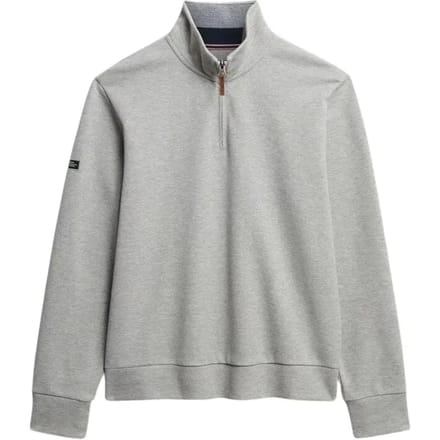 Superdry Core Pique Half Zip Sweatshirt Grijs Grootte: XL