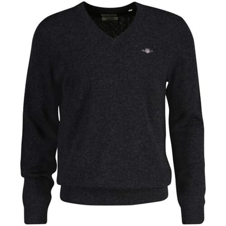 Gant Trui Extrafine Lambswool V-Neck Donker Grijs / male