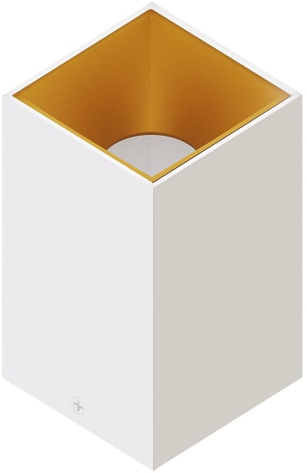 Ledvion – LED Opbouwspot Vierkant 80x80mm – Wit / Goud – Dimbaar – GU10 – IP20