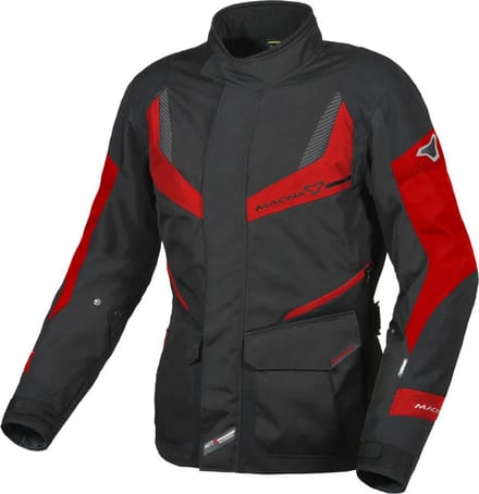 Macna Rancher Textile Waterproof Jas Dames Zwart Rood - Jas