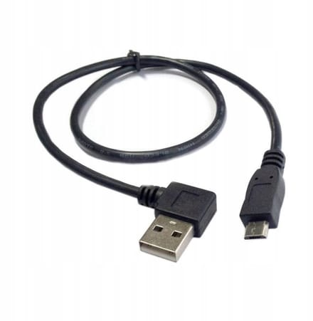 Hoekige MicroUSB naar USB Kabel 0.5M - Rechts
