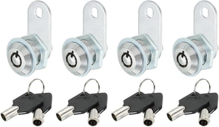 Kastslot met sleutel - 4 stuks Gelijksluitend Cam Lock Cilinder voor Deuren en Lades