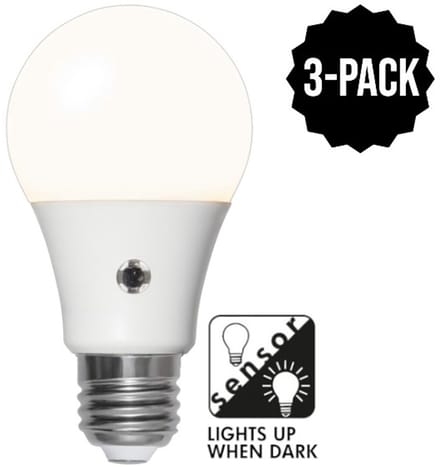 Lamp met schemersensor - 8.2W - set van 3