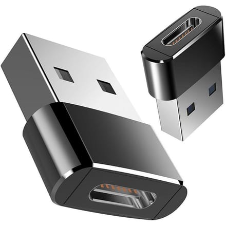 Type C Vrouwelijk naar USB Mannelijk Connector Type C naar USB Adapter zwart