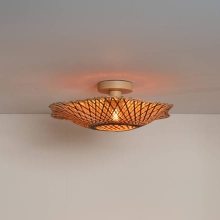 GOOD & MOJO plafondlamp Madura, Ø 44 cm, bruin, bamboe E27