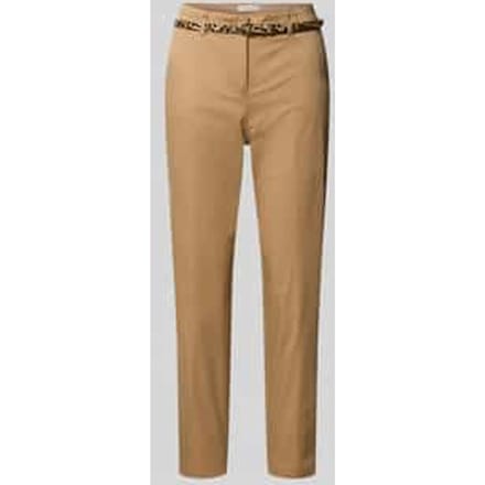 slim fit broek in verkorte pasvorm met riem