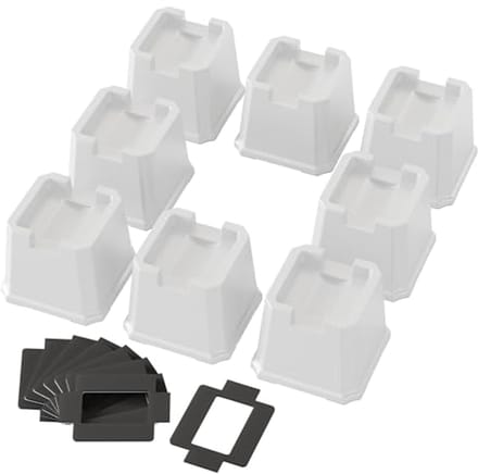 Heavy Duty Bedverhogers 3 Inch voor Meubels - Set van 8 - Wit