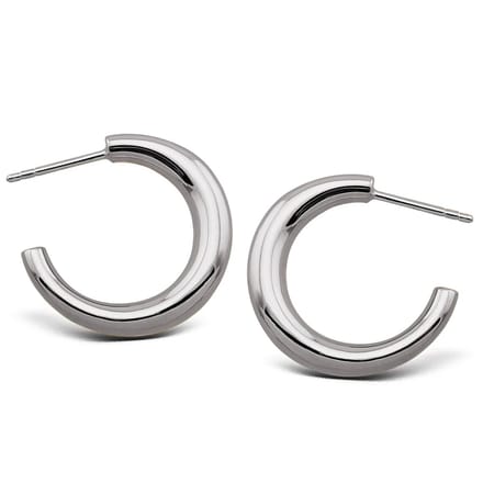 JWLS4U JE028S Oorringen Plain zilver.