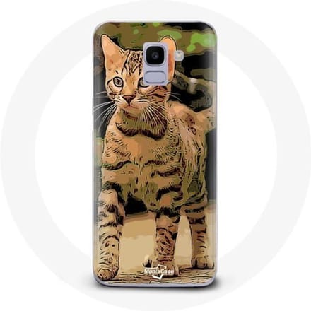 Coque pour Samsung Galaxy A6 2018 Bengal Race de chats dessin Animé